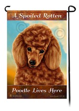 A Spoiled Rotten Red Poodle Lives Here