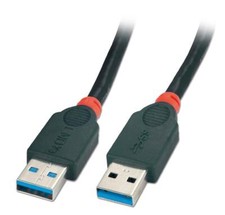 Lindy USB 3.0 Cable Type A Male to A Male in Black - 0.5m, 1m, 2m, 3m & 5m