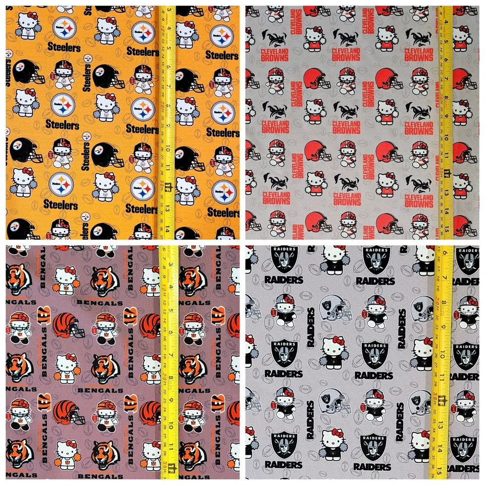 TELA DE EQUIPOS DE FÚTBOL HELLO KITTY (MEDIA YARDA O 1 YARDA Y SELECCIÓN DE EQUIPOS) Foto 3 de 4