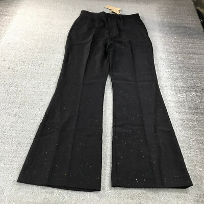 Scotch Soda Pants Womens 30X32 Mid-Rise Slim Fit Trousers Wool Flared Brown