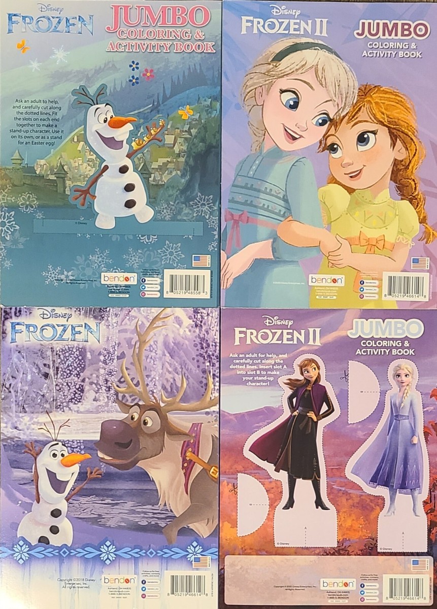 4 Pk Disney Frozen & Frozen II Princess Coloring & Activity