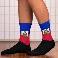 Haiti National Celebration Flag Socks