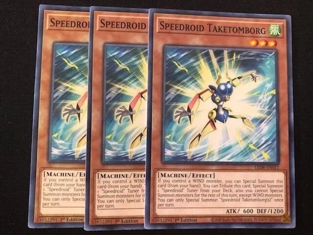 YUGIOH SPEEDROID DECK- TERRORTOP- TAKETOMBORG- RED-EYED- SYNCHRO NEAR MINT - Image 3 of 4
