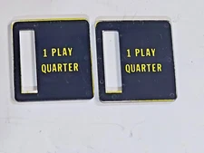 BALLY STERN PLASTIC COIN PLATES C-826-57 1 PLAY QUARTER 2 PCS