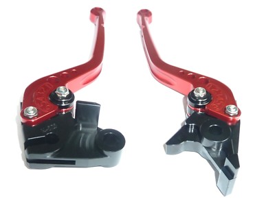 KAWASAKI ZX12R 2000 - 2005 LONG RED BRAKE & CLUTCH LEVERS TRACK