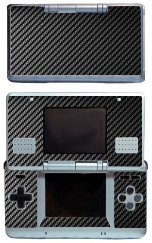 Housse décalcomanie vinyle fibre de carbone noire housse autocollant en peau pour Nintendo DS originale - Photo 1 sur 1