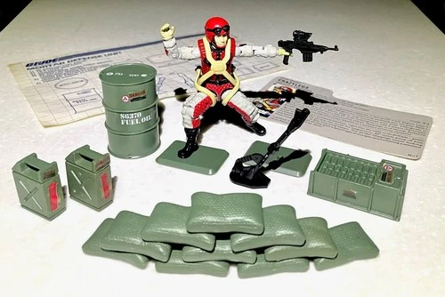 G.I. Joe 1984 Mortar Defense Unit w/Blueprint Plus 1987 Crazylegs w/Card, COMBO