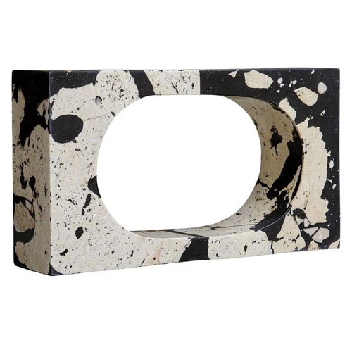Uttermost Nouveau Contemporary Resin & Stone Sculpture in Natural White/Black - Picture 2 of 5