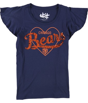 Touch Womens Chicago Bears Embellished T-Shirt, Blue, Medium