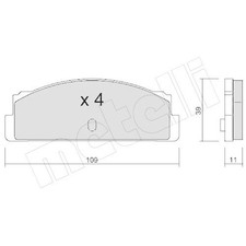 Plaquette de frein Fiat X1/9