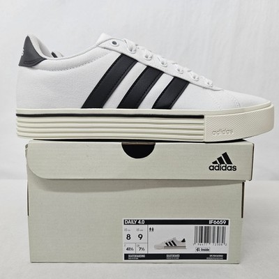 Adidas Daily 4.0 Skateboarding Shoe IF6659 White Black Off White Women Size 8