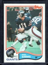 1982 Topps #433 Phil Simms Near Mint , Free Shipping