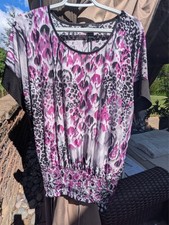 Karen Brooks baby doll waist geometric purple...