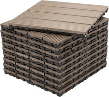 DEKCO Pack of 10 Composite Wood Plastic Decking Interlocking Woodgrain Effect 3