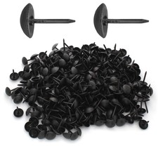 Black Upholstery Tacks 0.43 Inch Round Head Furniture Decorative Nails 300 PCS