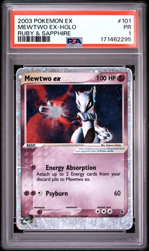 Mewtwo ex graded PSA 1 for sale on eBay