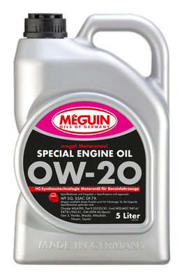 Meguin megol Special Engine Oil 0W-20 Motoröl 5 Liter API SQ ILSAC GF-7A 0W20