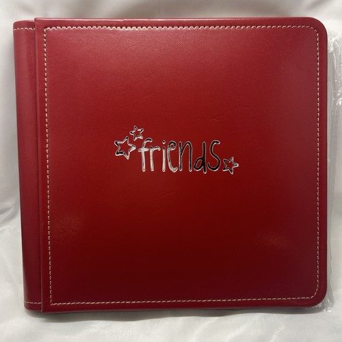 Creative Memories Red Friends 8x8 Foil Picfolio Leatherette Album
