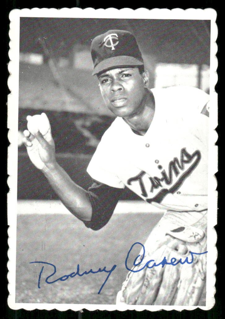 Rod Carew #12 Baseball Cards 1969 Topps Deckle Edge trading card — raw and PSA graded price guide