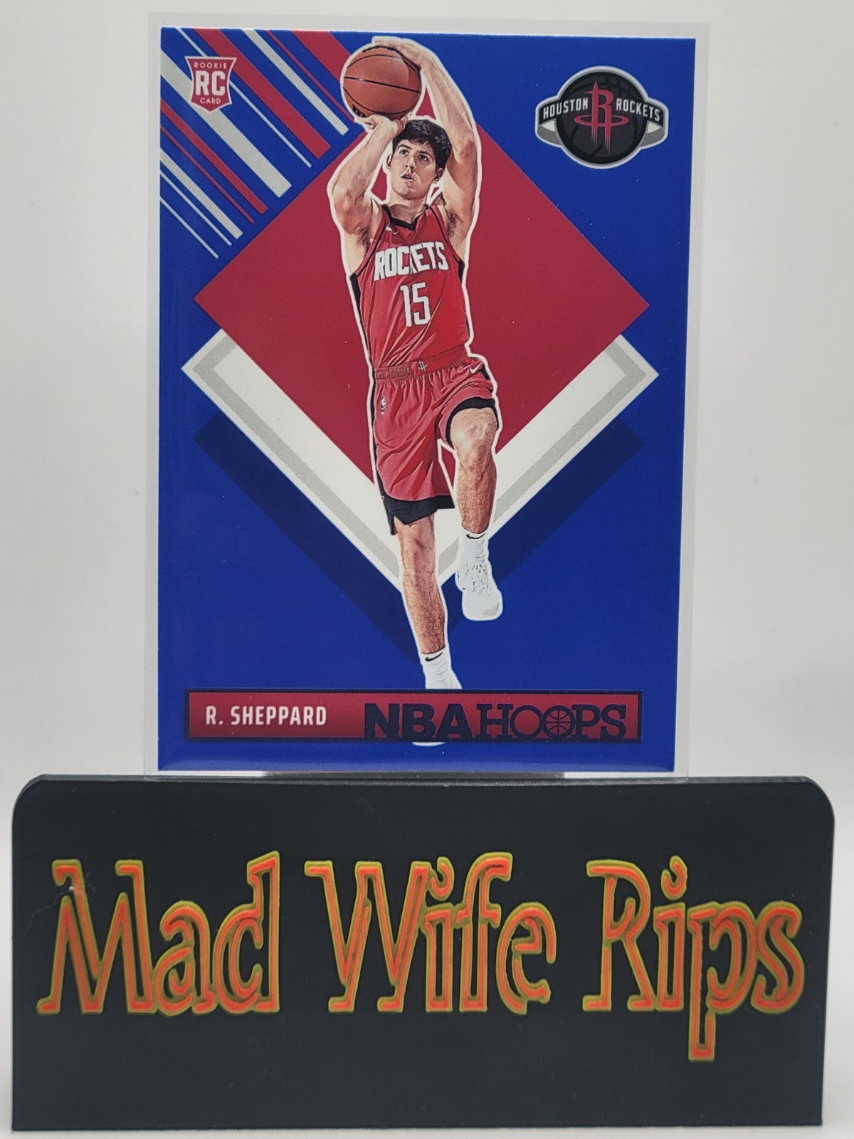 2024-25 Panini NBA Hoops Reed Sheppard Blue SP TRIBUTE Rookie RC #291 Rockets