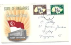 MALAYSIA SINGAPORE  1961 Nat Day set on fdc local @ 14c rate