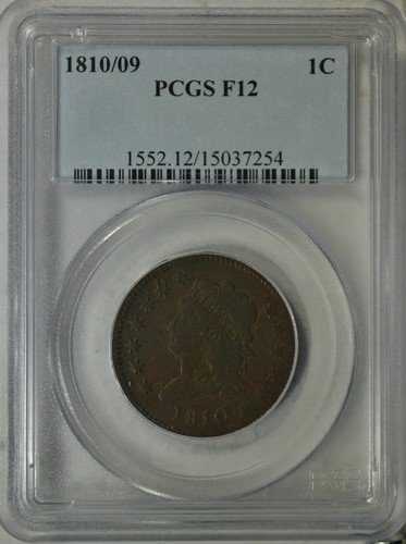 1810/09Classic Head large cent, PCGS F 12