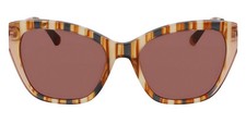 Draper James DJ7057 Sunglasses Women Taupe Stripe 56mm New 100 Authentic