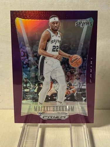 2023-24 Panini Prizm Deca Malaki Branham Purple Prizm 17/99 #235 Spurs