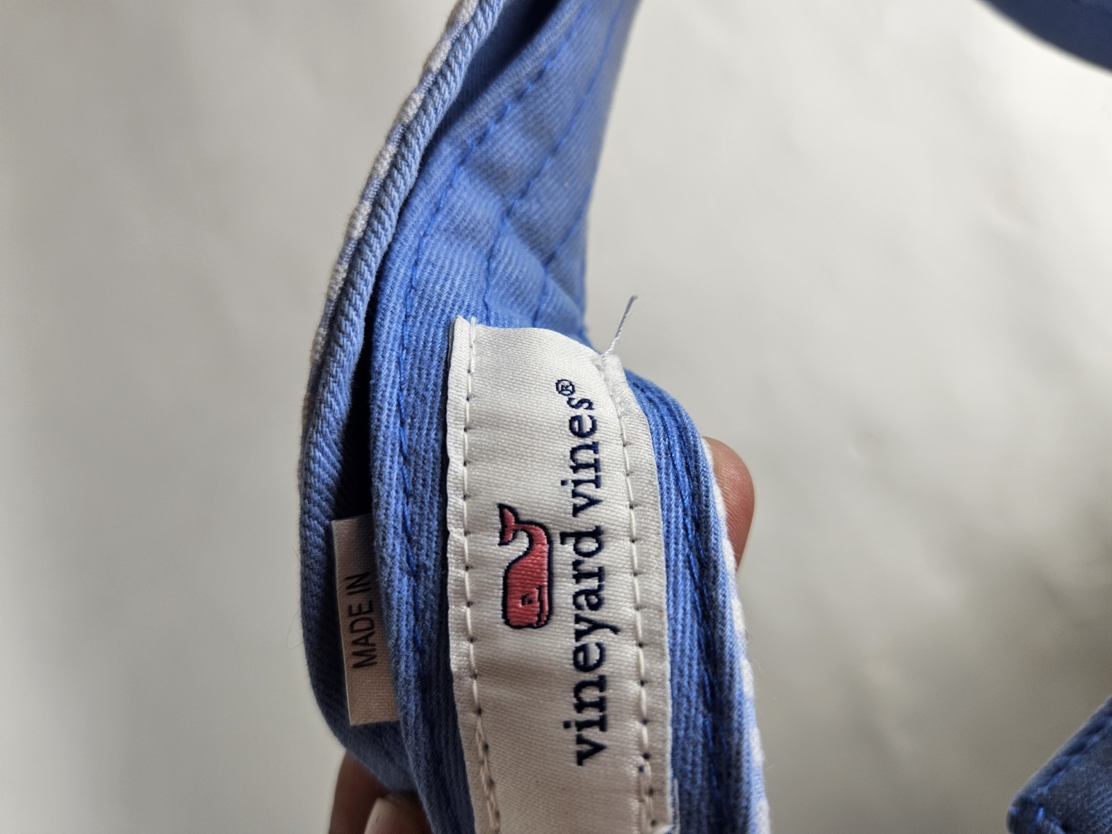 Vineyard Vines Adjustable Visor Hat Cap Blue Pink… - image 2