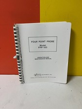Veeco FPP-100 Four Point Probe Operation and Maintenance Manual