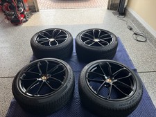 Porsche Cayenne Turbo Gt 22 Staggered Wheels In Satin Black