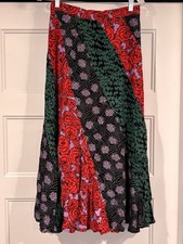 Anthropologie Maeve Long Maxi Skirt Womens 4 US 8 UK Multicolor Floral Abstract