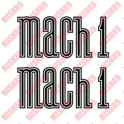 Ford Mustang Mach 1 car name Logo Die Cut Vinyl Graphic Decal Sticker - Any Size