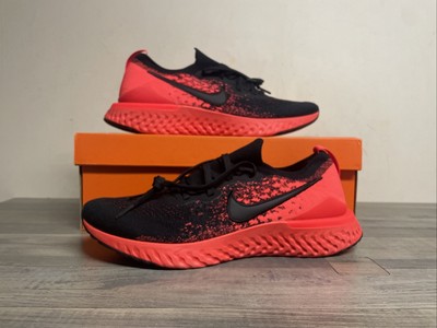 Nike Epic React Flyknit 2 Black Infrared Running Shoes BQ8928-008 Men's Size 13