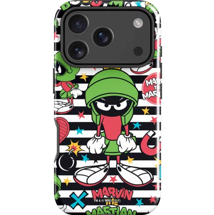 Looney Tunes Marvin the Martian Striped Patches iPhone Case