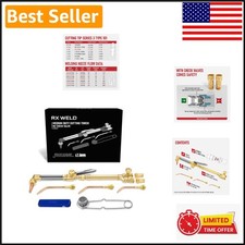 Easy to Use 12 PCS Oxy-Acetylene Torch Kit with Check Valves and Accessories