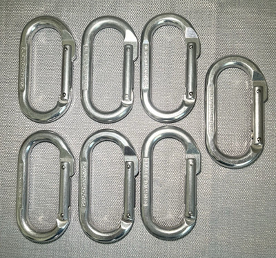 Black Diamond Oval Carabiner- 2000kg USA-6kn- Vintage Climbing-7 pack