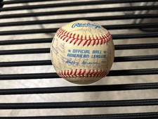 original 1986 BOSTON RED SOX BASEBALL TEAM team signed BASEBALL