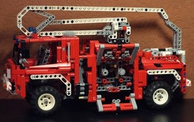 LEGO Technic 8289 Red Fire Truck with Instructions + Spare Sticker Sheet