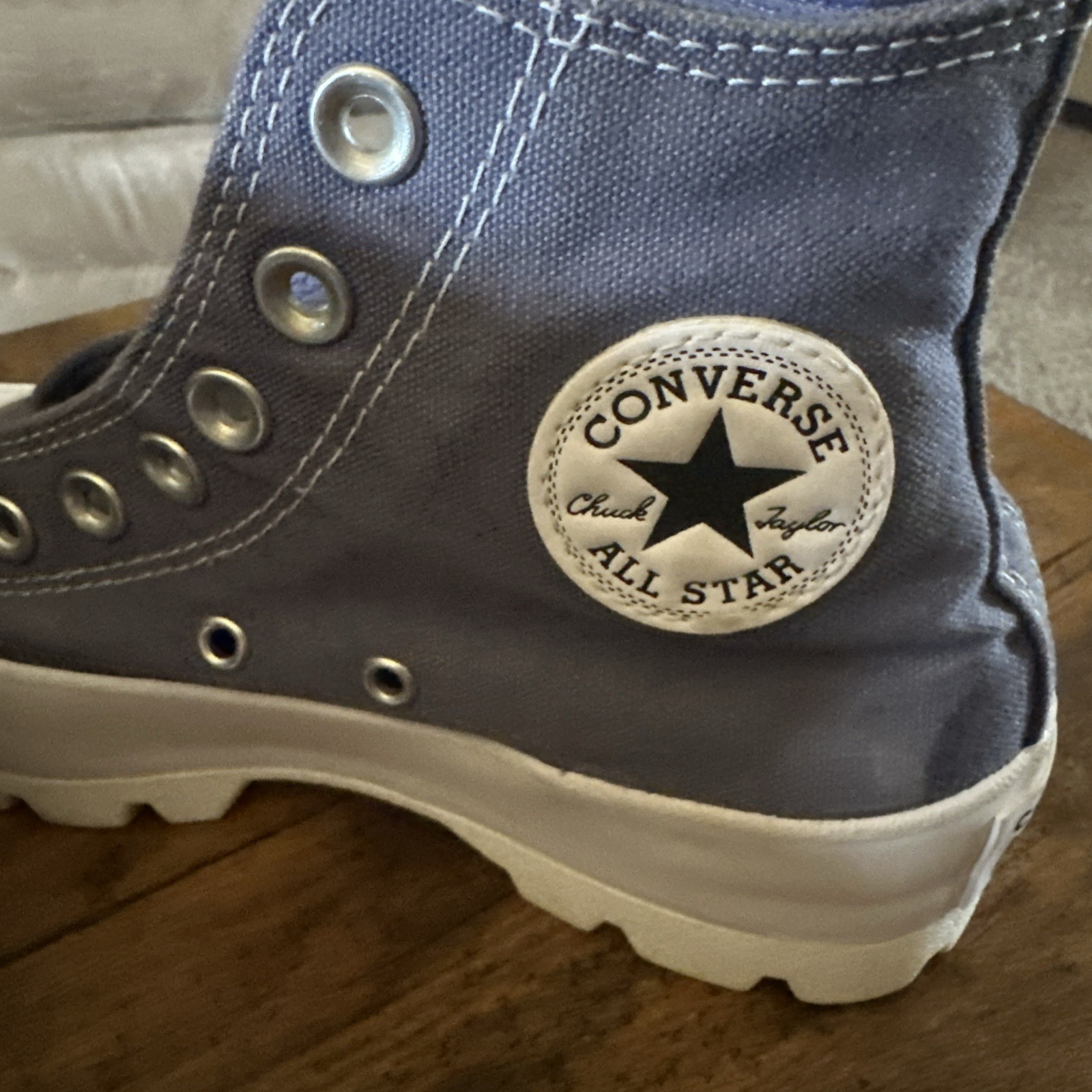 Converse Women's Chuck Taylor All Star Lugged Blue/Gray Canvas Shoes Sz 5.5 thumbnail 7