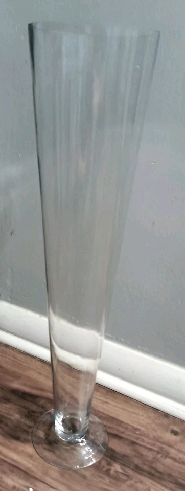 Jarrón de piso de vidrio de 23 pulgadas Foto 2 de 3