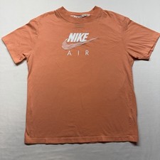Nike Air Boyfriend T Shirt Womens Small Crimson Bliss Mesh Logo CZ8614 693