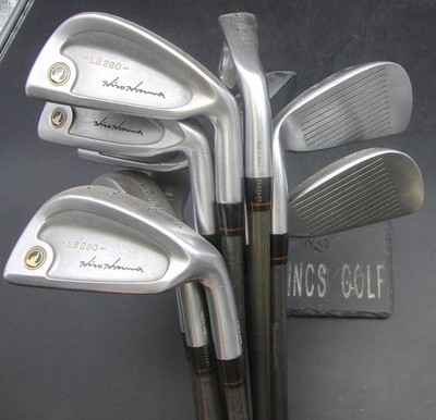 Set 10x Honma LB280 3-11 + SW Eisen Regular Graphitschäfte Hiro Honma Griffe*