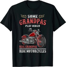 Real Grandpas Ride Motorcycles Shirt Funny Biker Rider Gift Tee Unisex