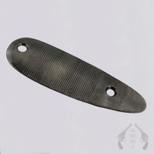 Buttplate - Stamped Steel Serrated - 5-116l 1-58 Wide 3-516 Holes