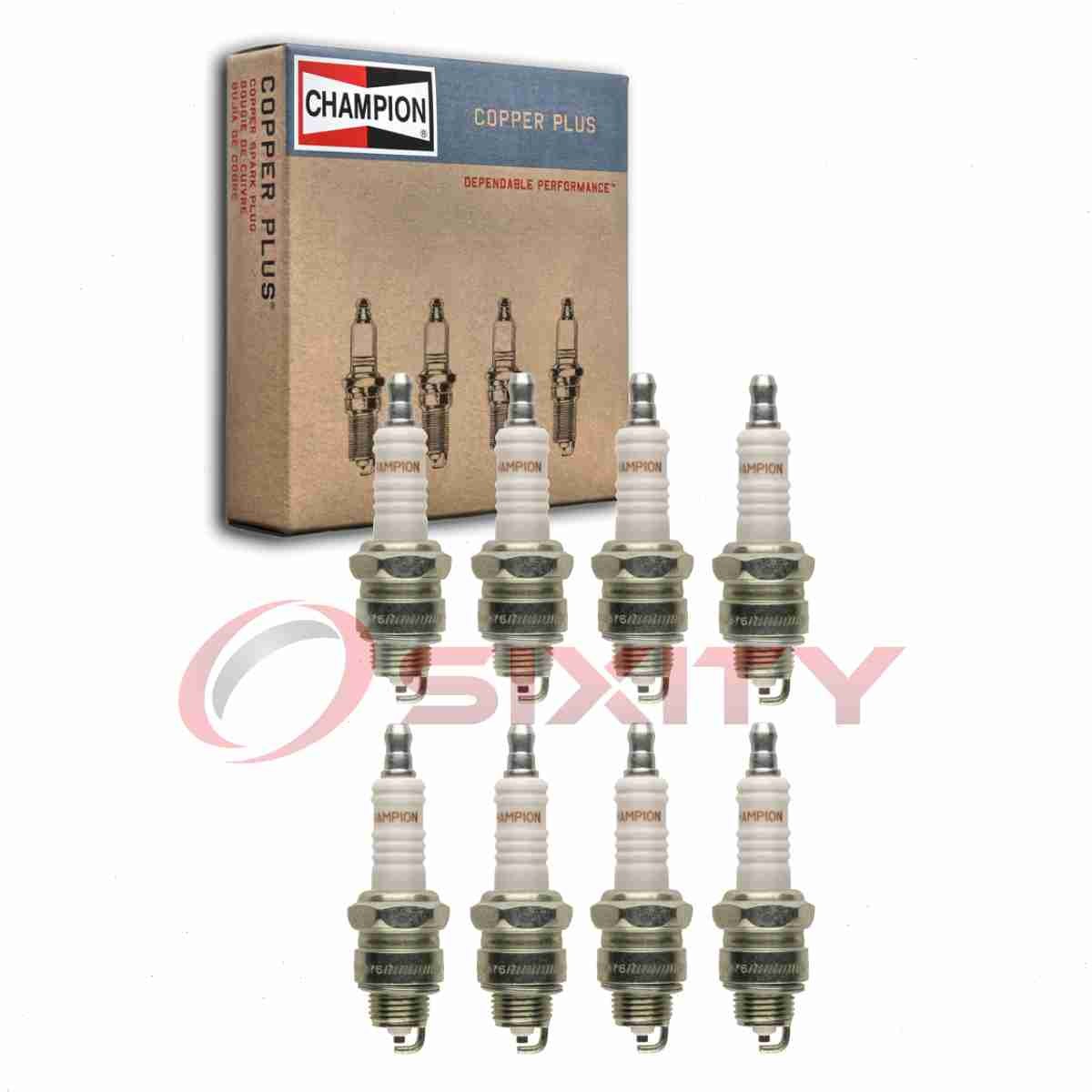 8 pc Champion Copper Plus Spark Plugs for 1962-1968 Chevrolet Corvette 5.3L co