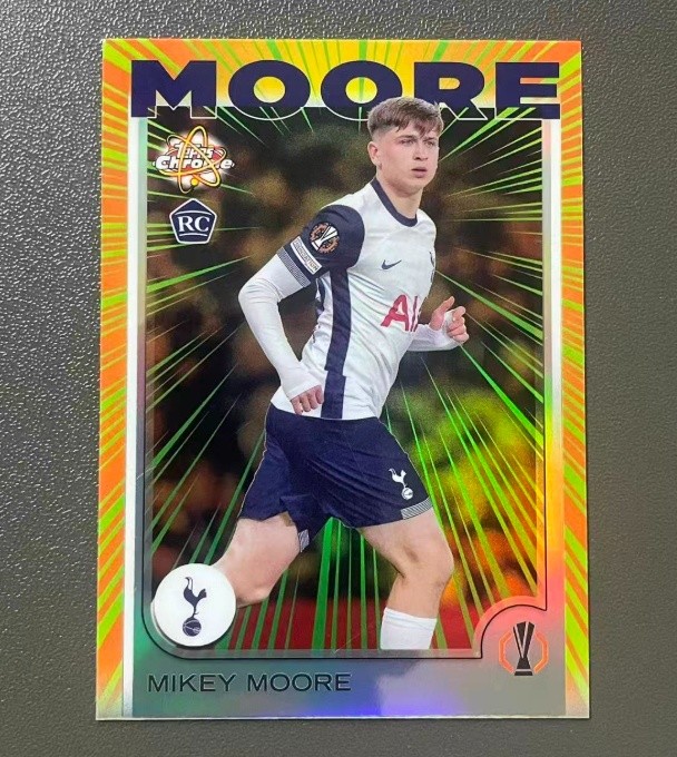 Mikey Moore 2024-25 Topps Chrome UEFA Radiating Rookies Case Hit SSP RC #RR-3
