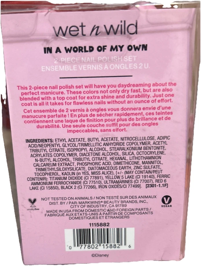 Wet N Wild x Алиса в стране чудес пилки для ногтей и лак для ногтей новый в упаковке! - Изображение 4 из 4