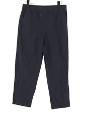 Uniqlo Women's Suit Trousers M Blue 100% Cotton Straight Dress Pants