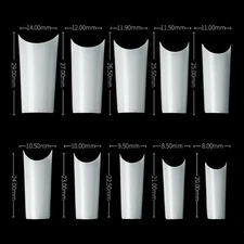 500Pcs/Bag XXL/M/S C Curve False Nail Tips Square Tip Gel Acrylic Nails 10 Sizes